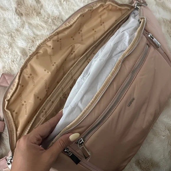 NWT Free People x Caraa Large Blush Pink Sling Bag - Picture 12 of 12